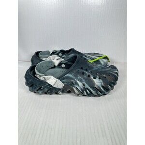 Size 10 Crocs Echo Marbled Clog Black Sand Men Slip On Casual Sandal 208454-0LE